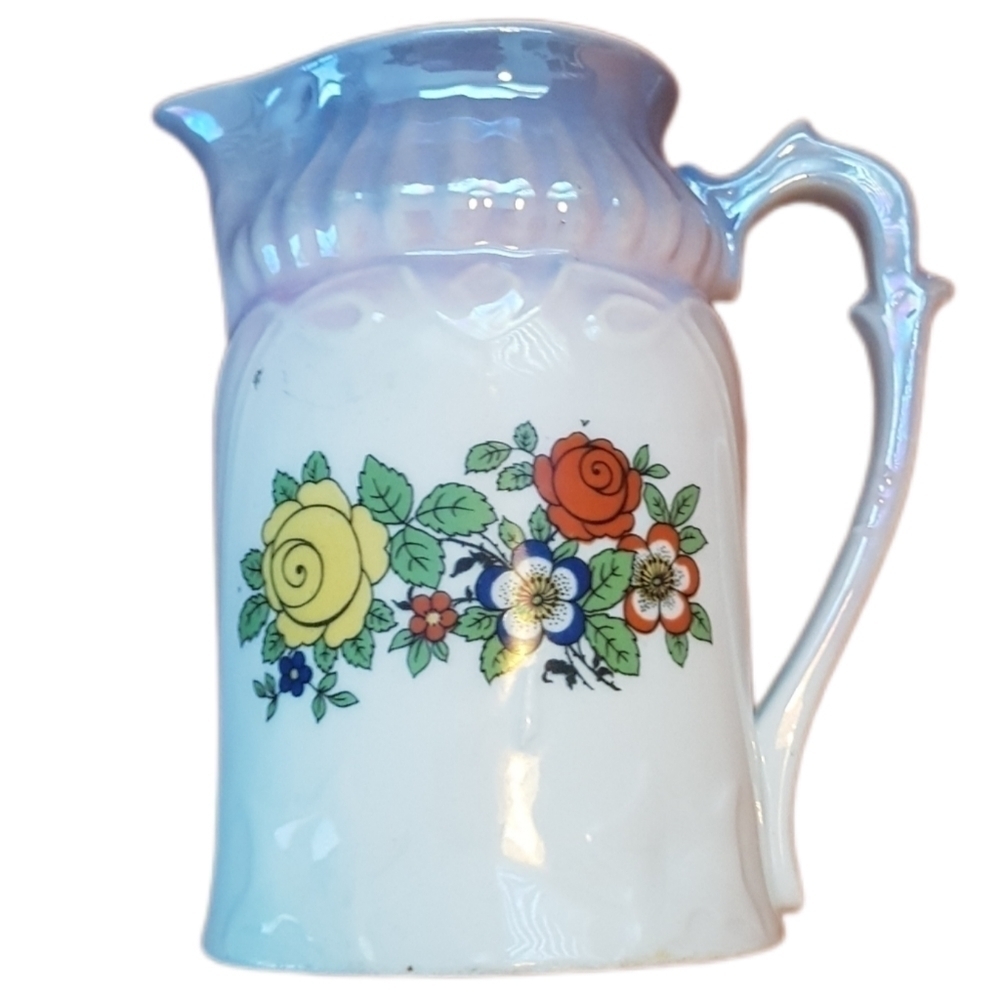 1920s RCW Bavaria Lustreware Creamer Iridescent German Porcelain